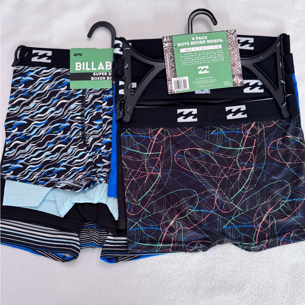 Billabong Kids Boxer Briefs Multicolor - bundle 8 pairs